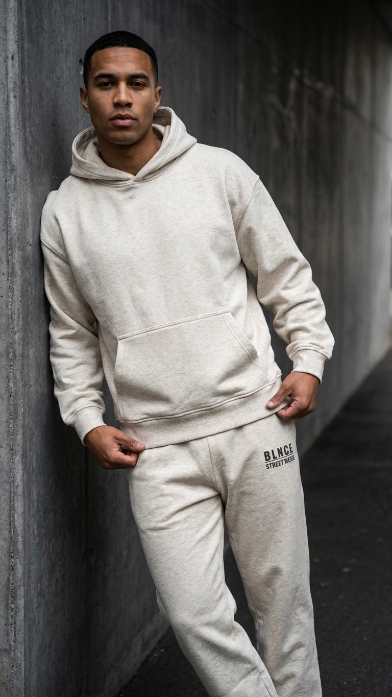 BLNCE "Core" Heavyweight Joggers - Off White Grey