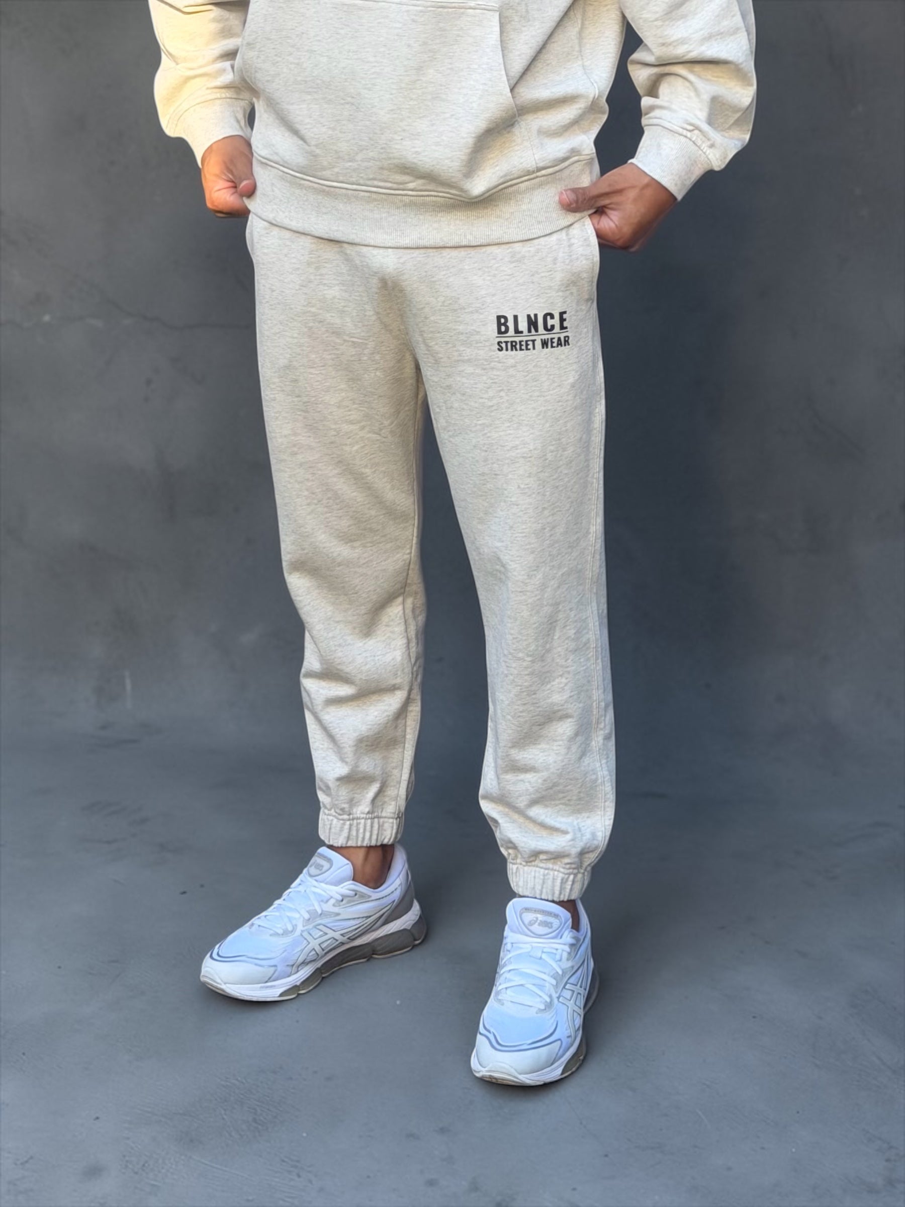 BLNCE Core Heavyweight Joggers - Off White Grey