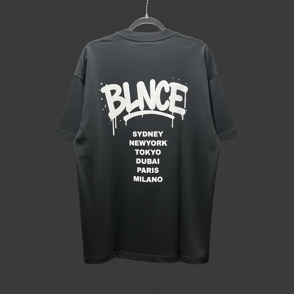 BLNCE Worldwide Graffiti Tee - Charcoal BLNCE Streetwear