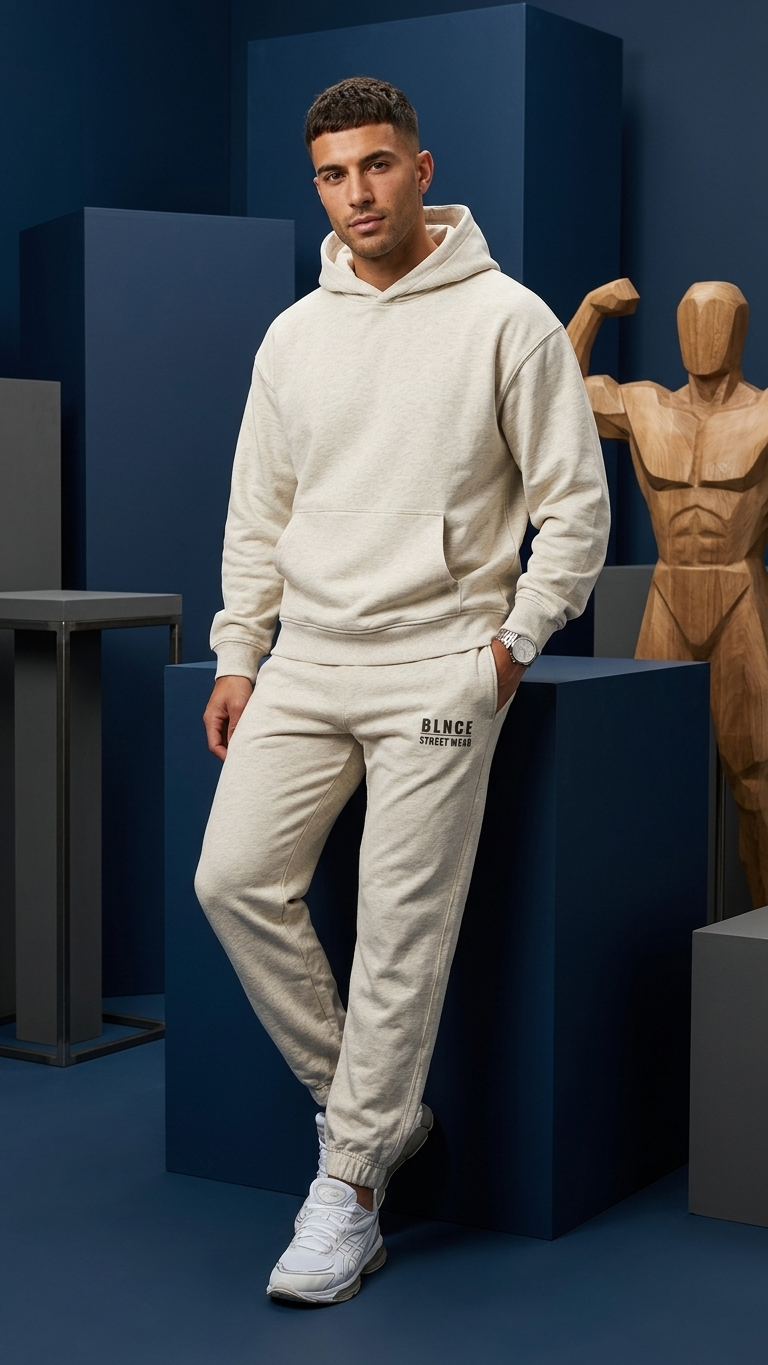 BLNCE "Core" Heavyweight Joggers - Off White Grey