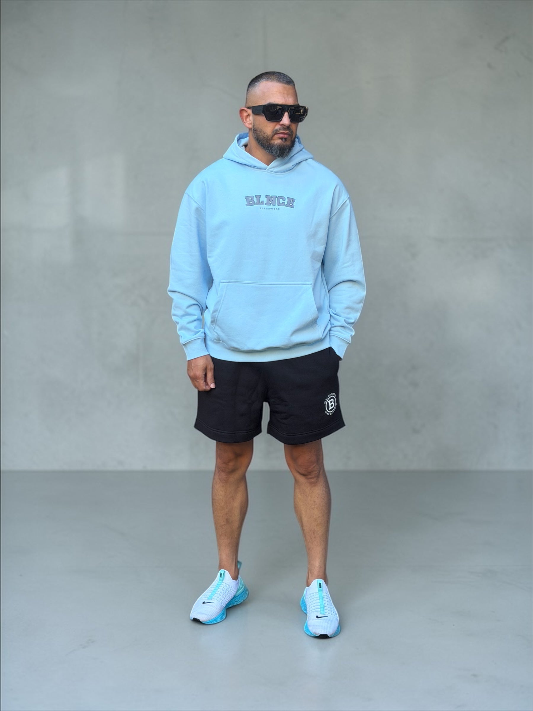 BLNCE "District 81" Heavyweight Hoodie - Sky Blue BLNCE Streetwear