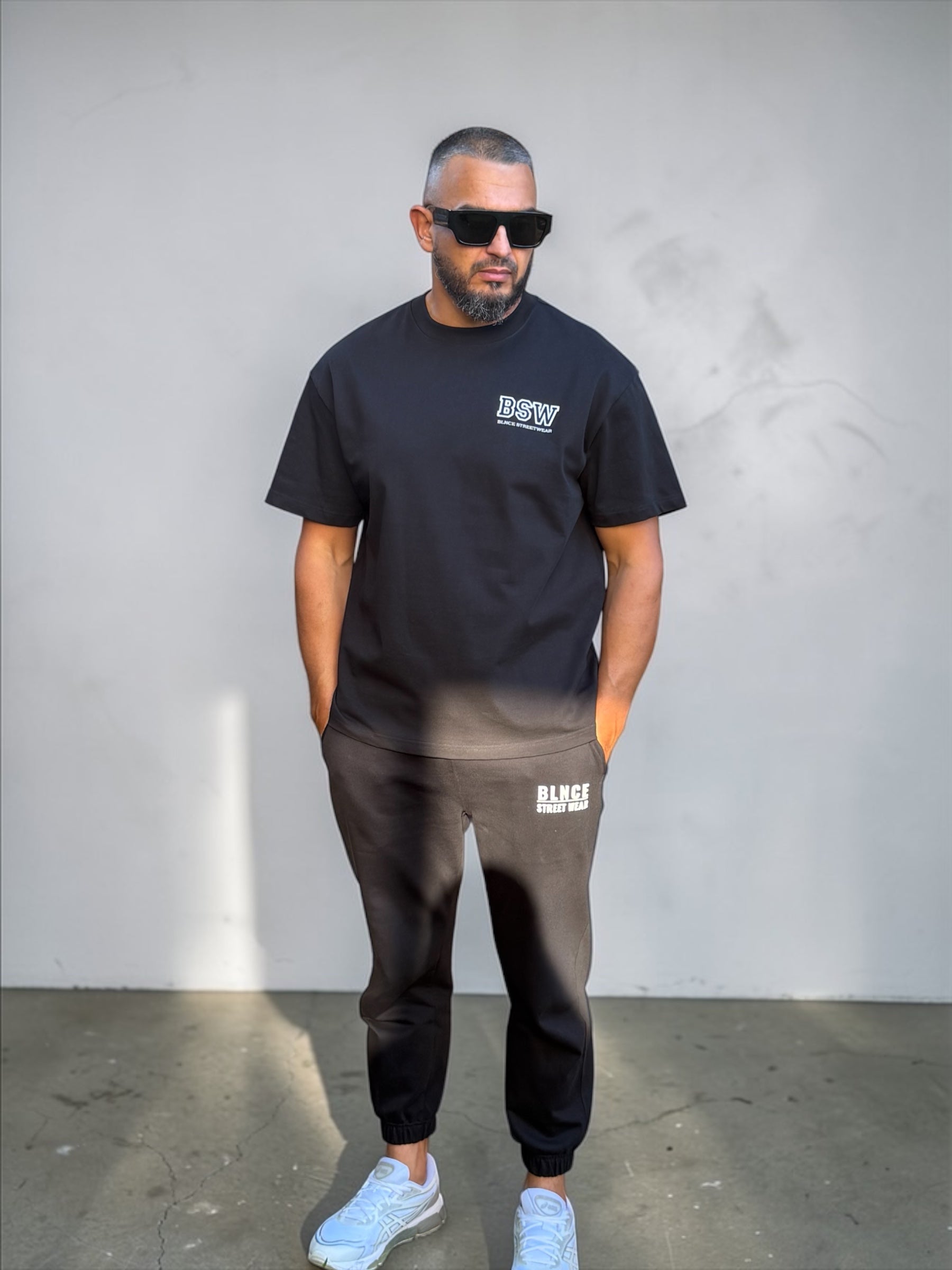 BSW "Varsity Core" Oversized Tee - Black BLNCE Streetwear